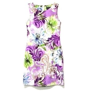 Connected summer sleeveless floral white/green/purple/blue Sheath…